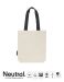 Twill Bag with Contrast Handles Natur/Sort