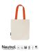 Twill Bag with Contrast Handles Natur/Orange