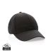 Impact 6 panels cap, 280gr genanvendt bomuld, AWARE™ sort