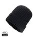 Kennedi AWARE™ Polylana® beanie med stor ribkant sort