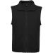 Bellagio unisex vest i fleece Ensfarvet sort