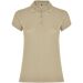 Star kortærmet polo til kvinder Sandfarvet