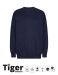 Tiger Cotton Oversized Sweatshirt Navy