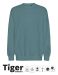 Tiger Cotton Oversized Sweatshirt Teal