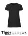 Ladies Tiger Cotton T-shirt Sort