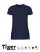 Ladies Tiger Cotton T-shirt Navy