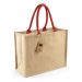 Klassisk Shoppertaske af Jute Natural/Bright Red