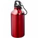 Oregon 400 ml aluminiumsflaske med karabinhage Rød
