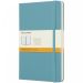 Moleskine Classic L hardcover notesbog - linjeret Reef blå