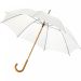 Jova 23" paraply med træskaft og -håndtag Hvid