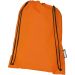 Oriole RPET-rygsæk med snøre 5L Orange