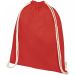 Orissa 100 g/m² GOTS rygsæk med snøre i økologisk bomuld 5L Rød
