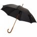 Kyle 23" paraply med automatisk åbning og træskaft og -håndtag Ensfarvet sort