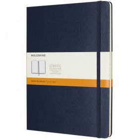 Moleskine Classic XL hardcover notesbog - linjeret Safirblå