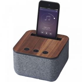 Shae Bluetooth® højttalere af stof og træ Brun