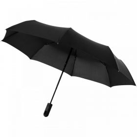 Trav 21,5" foldbar, fuldautomatisk paraply Ensfarvet sort