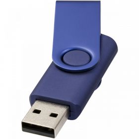 Rotate-metallic USB stik 4 GB Marineblå