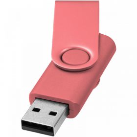 Rotate-metallic USB stik 4 GB Lyserød