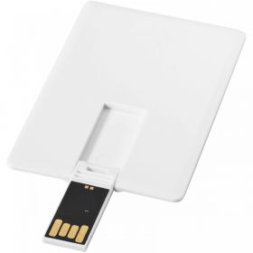 Slim kreditkortformet USB stik 2 GB Hvid
