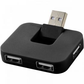 Gaia USB-hub med 4 porte Sort