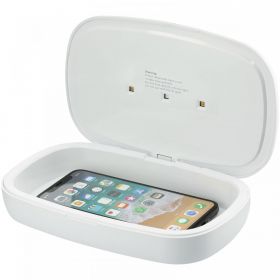 Capsule UV-smartphone-desinfektionsmiddel med 5 W trådløs opladningsplade Hvid