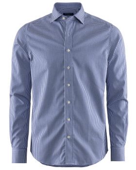 Checkton Tailored Shirt Marineblå