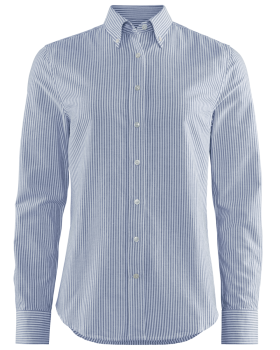 Berkeley Porto Oxford Stripe Skjorte, Tailored Fit, Dame Marineblå