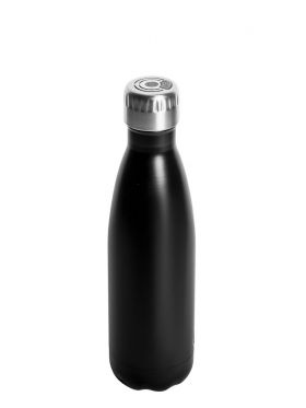 Stålflaske med højtaler, sort