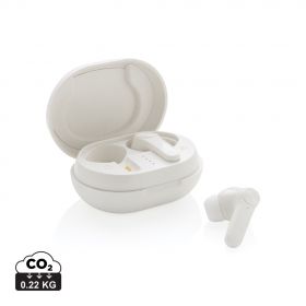 TWS øretelefoner i RCS standard genanvendt plast hvid