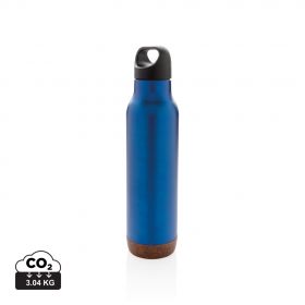 Cork Leakproof vakuum flaske Blå