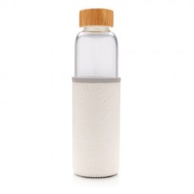 Borosilikat glasflaske med struktureret PU omslag