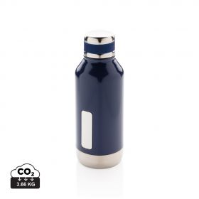 Leakproof vakuum flaske med logo plade Blå