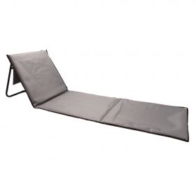 Foldbar lounge strandstol grå