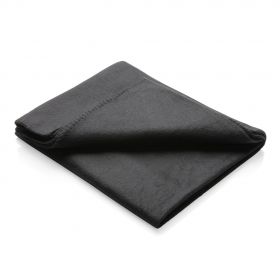 Fleece tæppe i pose sort