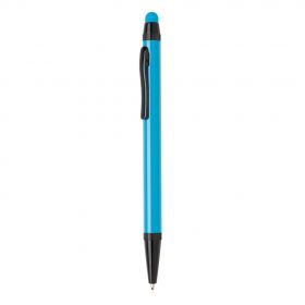 Tynd aluminiums stylus pen blå