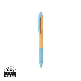 Pen lavet af bambus og hvedestrå Blå