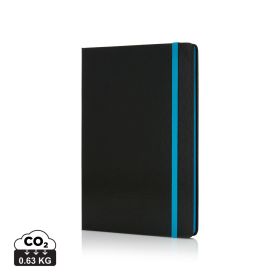 Luksus hardcover PU A5 notesbog med farvet kant Blå