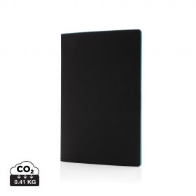 Soft cover PU notesbog med farvet kant Blå