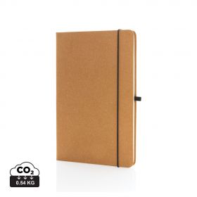 A5 hardcover notesbog i genbrugs læder Brun