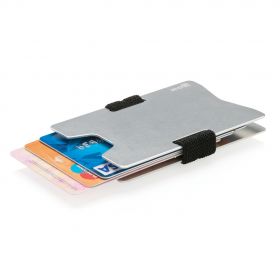 Aluminium RFID anti skimming minimalistisk etui sølv, sort