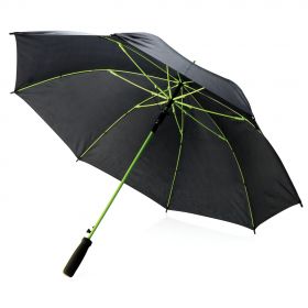 Farvet 23” glasfiber paraply grøn, sort