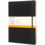 Moleskine Classic XL hardcover notesbog - linjeret Ensfarvet sort
