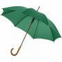 Kyle 23" paraply med automatisk åbning og træskaft og -håndtag Grøn