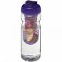 H2O Active® Base 650 ml drikkeflaske med fliplåg & infuser Transparent
