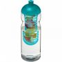 H2O Active® Base 650 ml drikkeflaske med kuppelformet låg & infuser Hvid