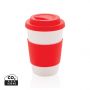Genbrugelig kaffekop, 270 ml Rød