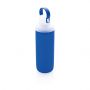 Glas vandflaske med silikone beskyttelse blå