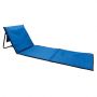 Foldbar lounge strandstol blå