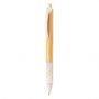Pen lavet af bambus og hvedestrå hvid