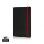 Luksus hardcover PU A5 notesbog med farvet kant Rød